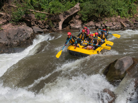 White water river rafting on the Ash River